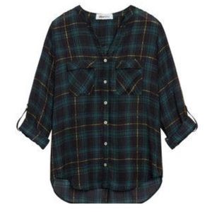 Alice Blue Plaid Boulder Button Down Blouse